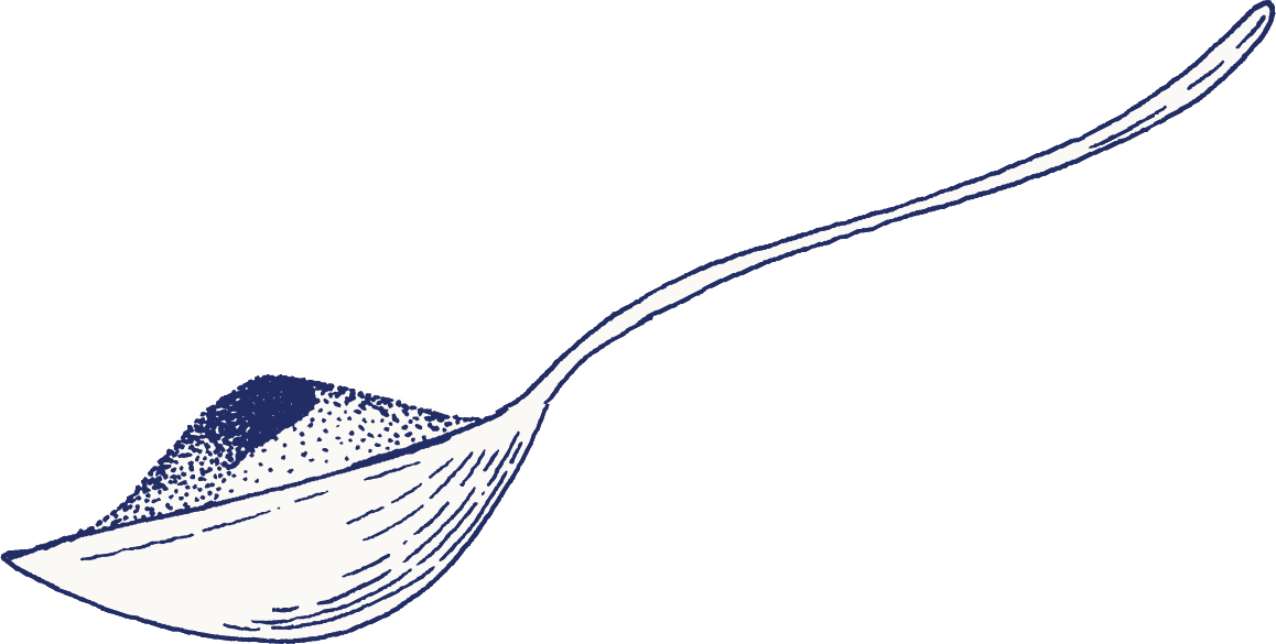 Pouring Spices from a spoon line art illustration - Research and development