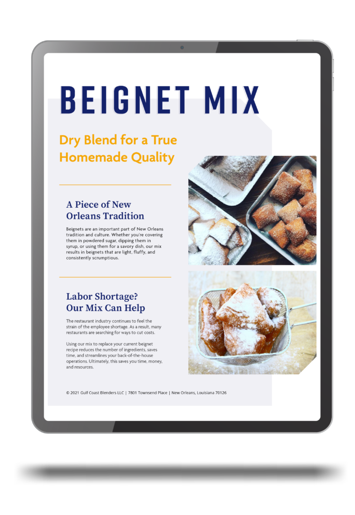 gulf coast blenders Beignet Mix Restaurant Guide
